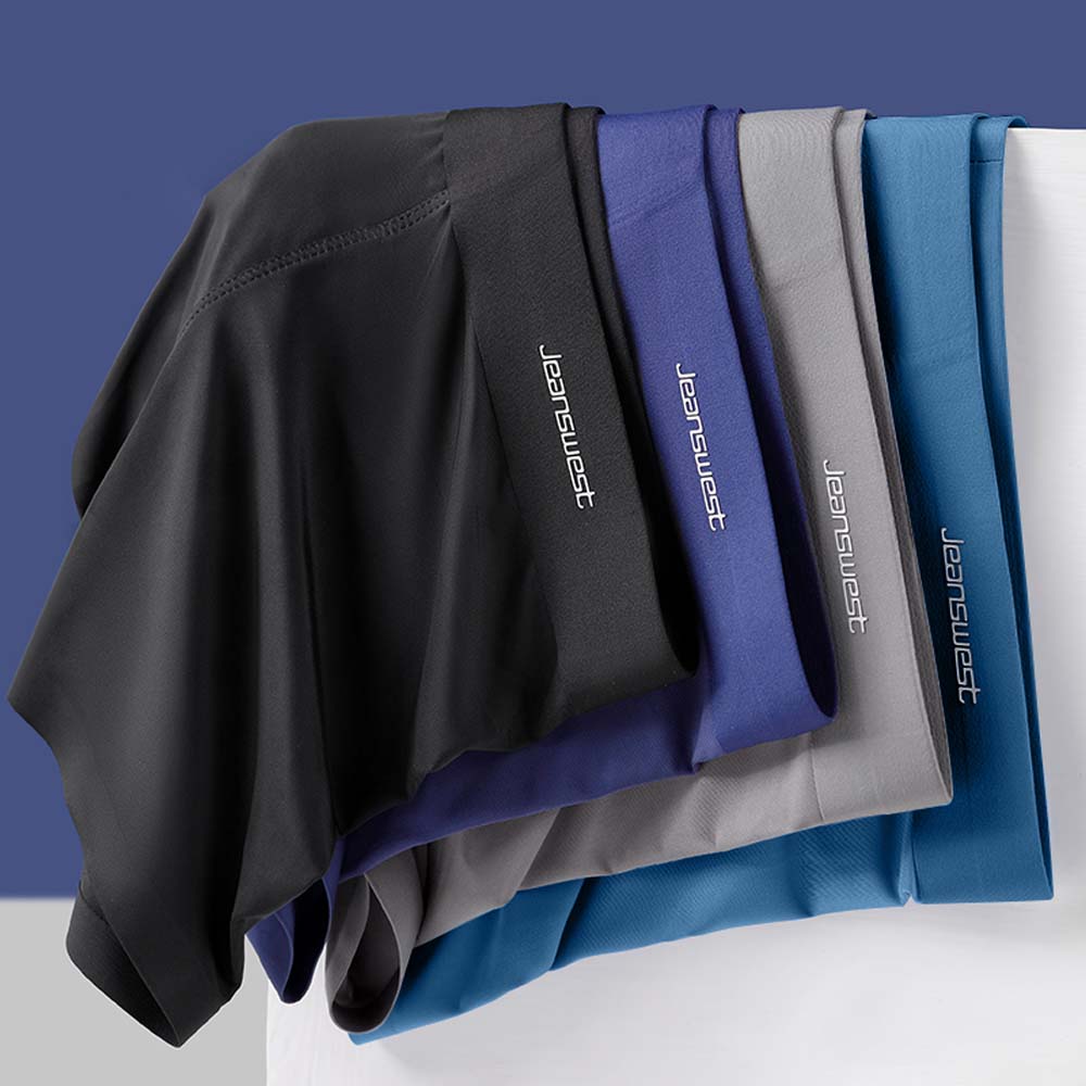 Pouch Boxer Pouch - 4Pcs Man Panties Quick-Dry Ice Silk