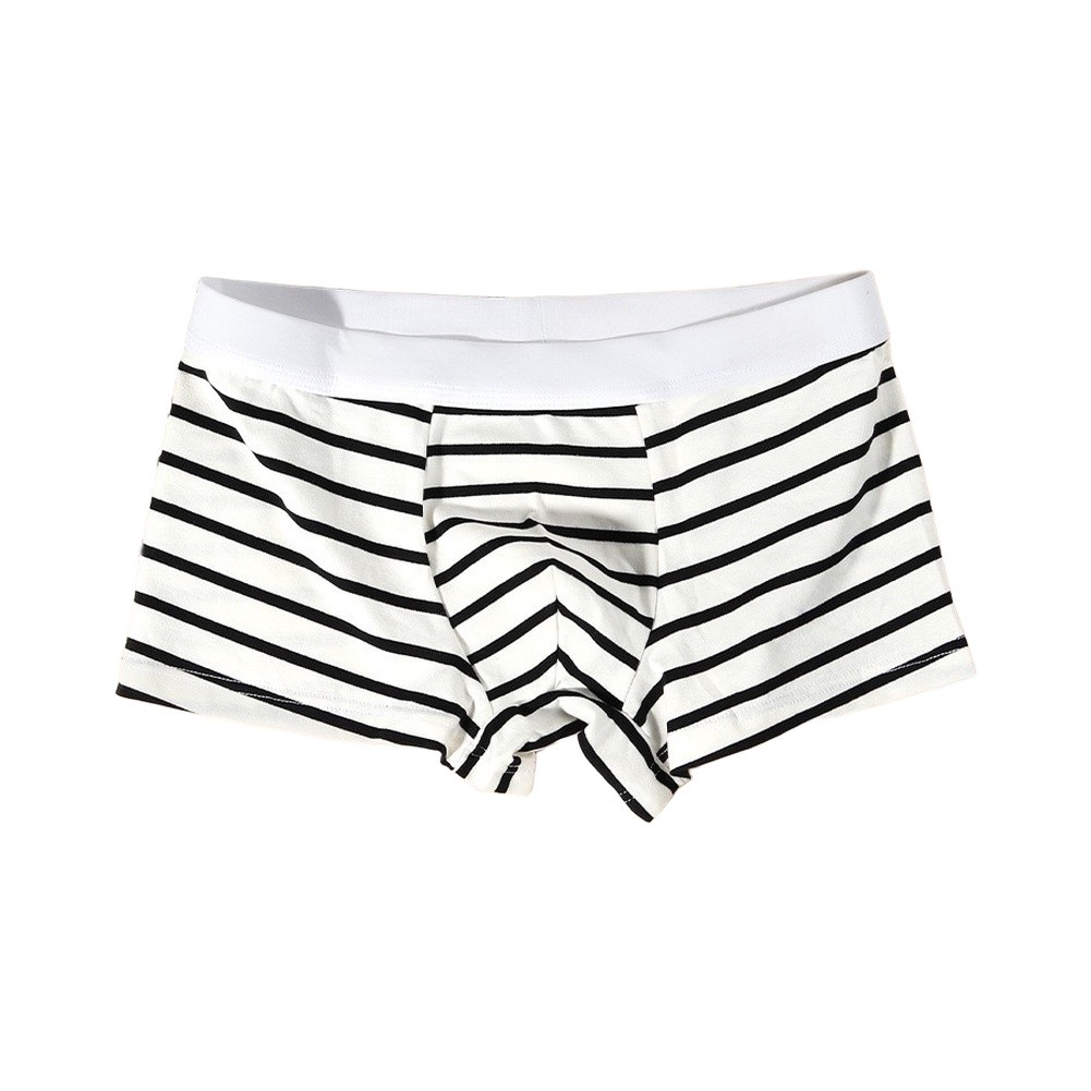 Men Fashion-Stripe Trunks Cott - Pouch Boxer Pouch 评论和价格
